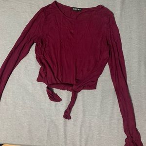 Burgundy Tie Longsleeve
